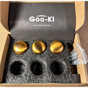 Goo-Ki Bronzed Brass Cabinet Knobs for Drawer Closet Dresser--3 pieces